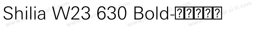 Shilia W23 630 Bold字体转换